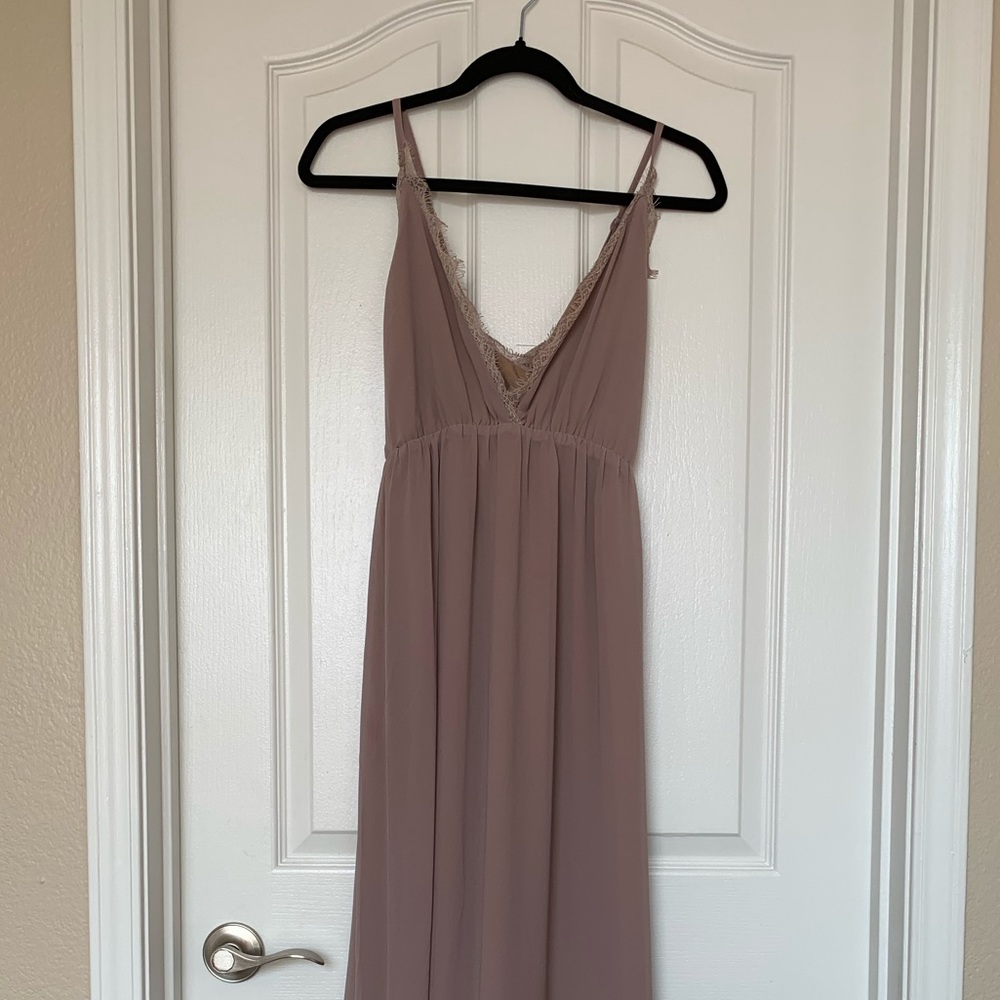 Tobi Maxi Dress Taupe Size S